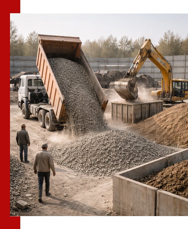 Доставка нерудных материалов с погрузкой и разгрузкой в Шатуре