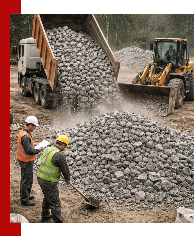 Гранитный щебень фракция 70-150 доставка в Шатуре