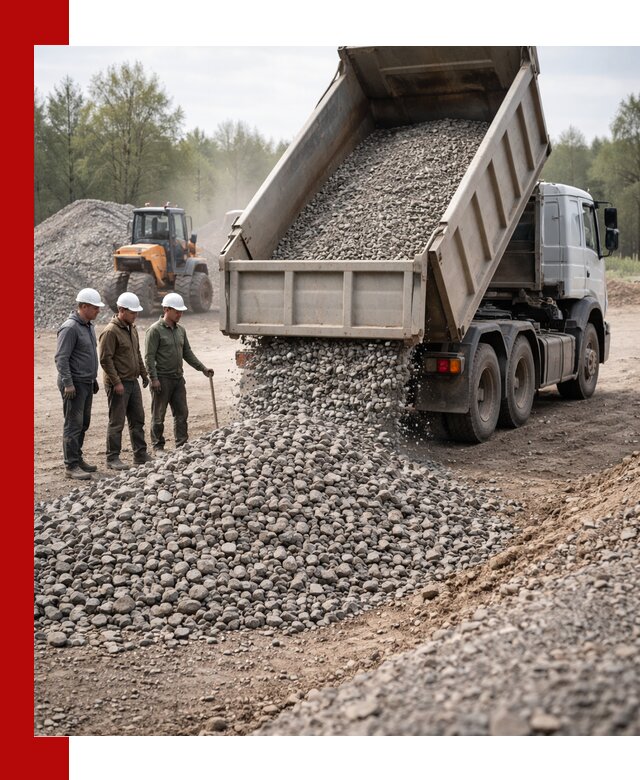 Доставка гравийного щебня фракции 70-120 в Шатуре