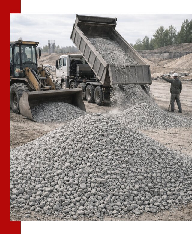 Доставка известнякового щебня фр. 5–20 в Шатуре