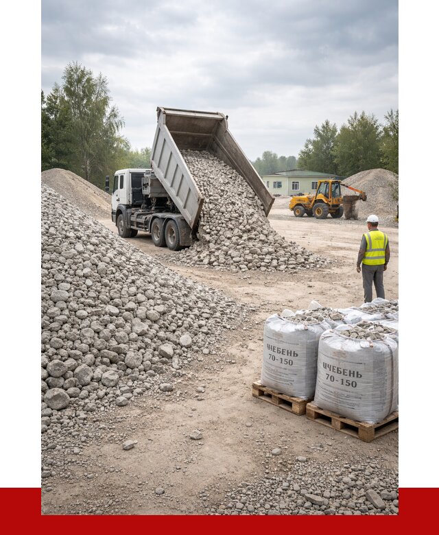 Известняковый щебень фракция 70-150 в Шатуре от 1281 р. | ПРОНЕРУДШтр