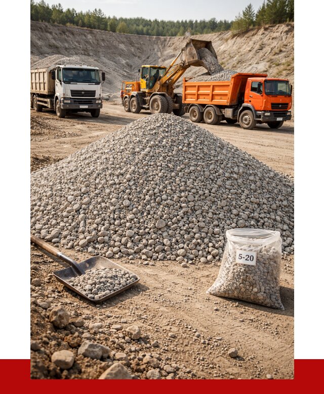 Доломитовый щебень фр. 5-20 в Шатуре от 4302 р. | ПРОНЕРУДШтр