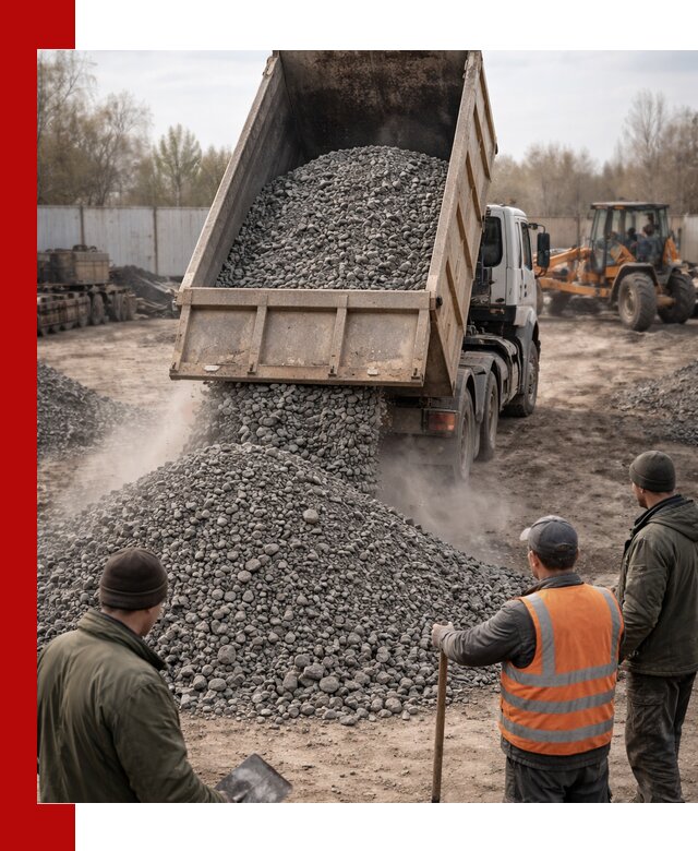 Доставка шлакового щебня в удобные сроки по выгодной цене в Шатуре