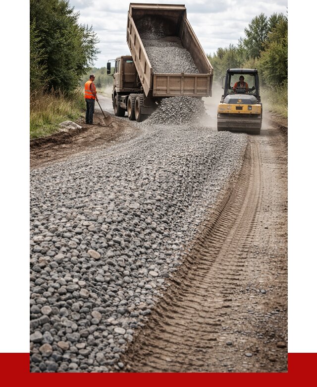 Щебень для отсыпки дороги в Шатуре от 2766 р. ПРОНЕРУДШтр