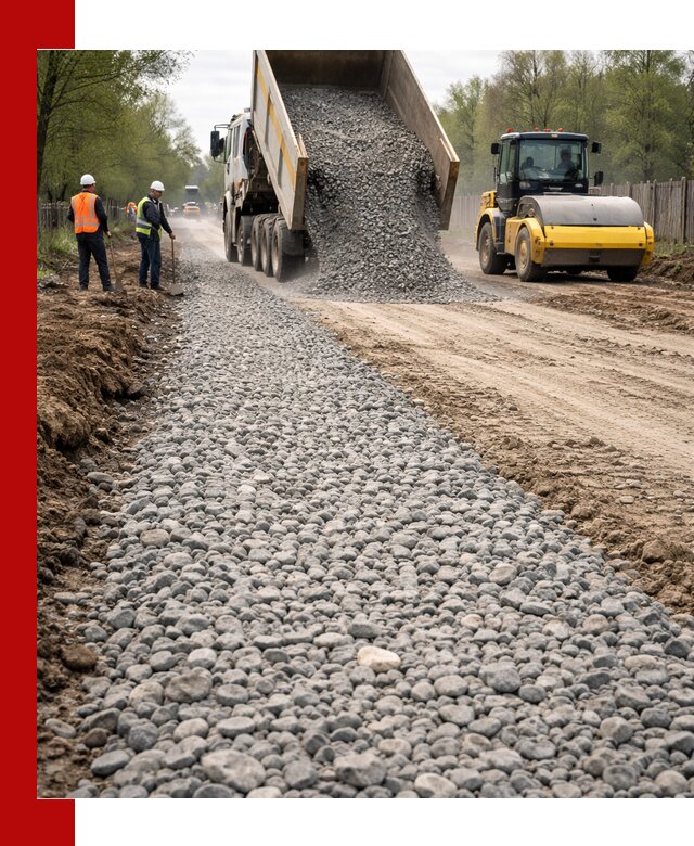 Доставка щебня для отсыпки дорог в Шатуре высокого качества