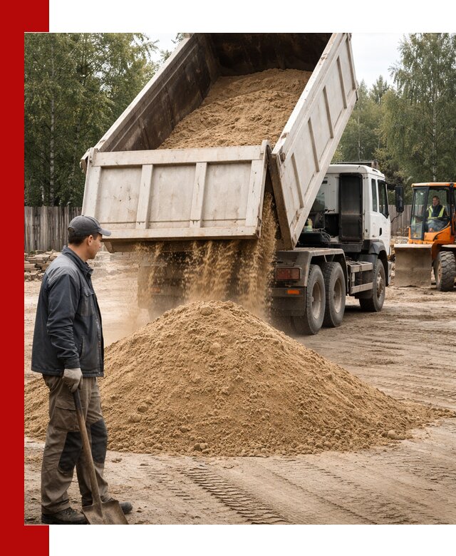 Доставка и продажа песка с разгрузкой в Шатуре