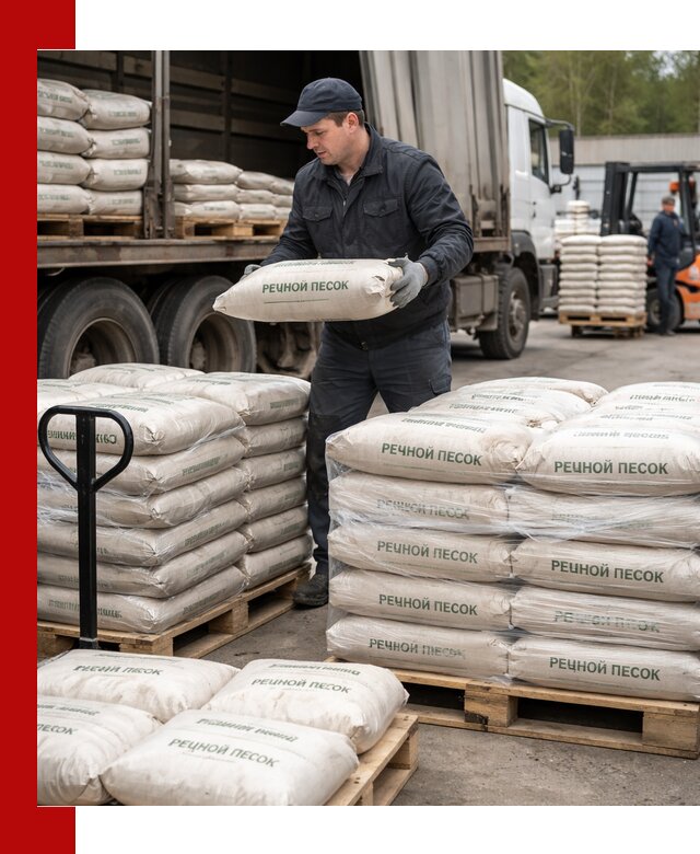 Речной песок в мешках с доставкой в Шатуре