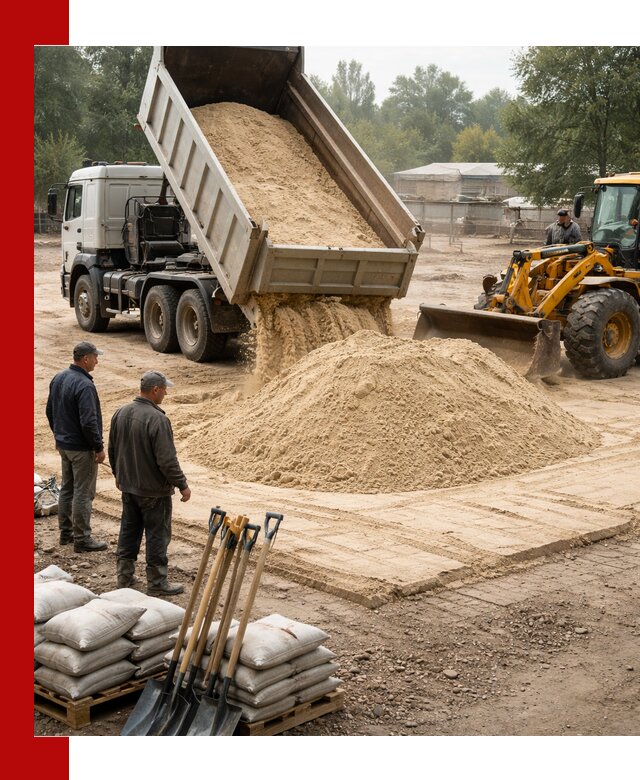 Доставка мытого песка в Шатуре с самосвалами по выгодной цене