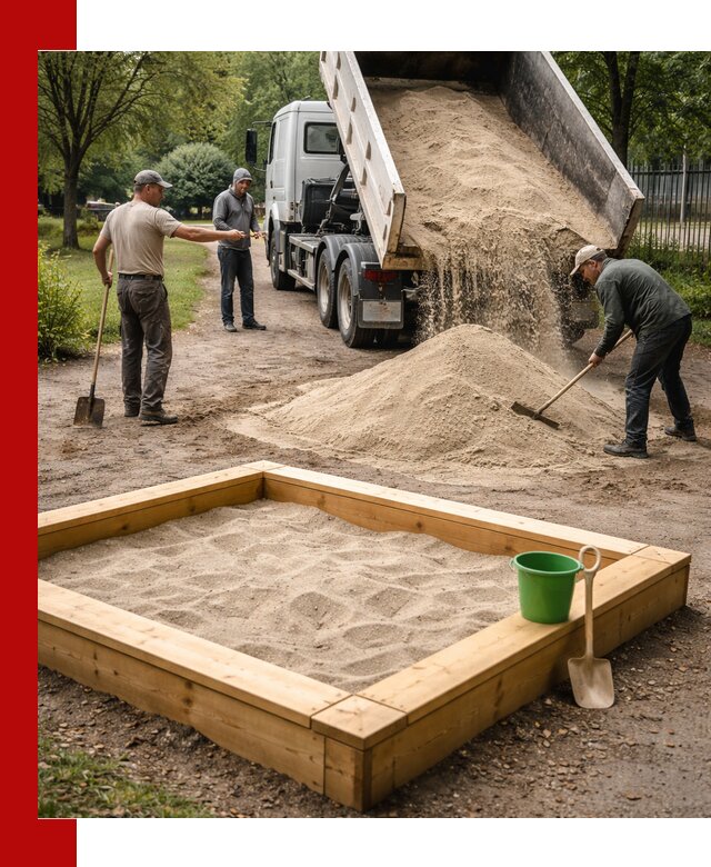 Песок для песочницы с доставкой в Шатуре недорого и чистый