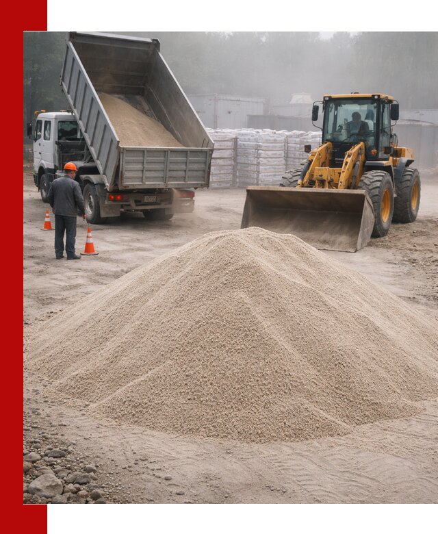 Кварцевый песок фракция 0–8 для стройработ в Шатуре