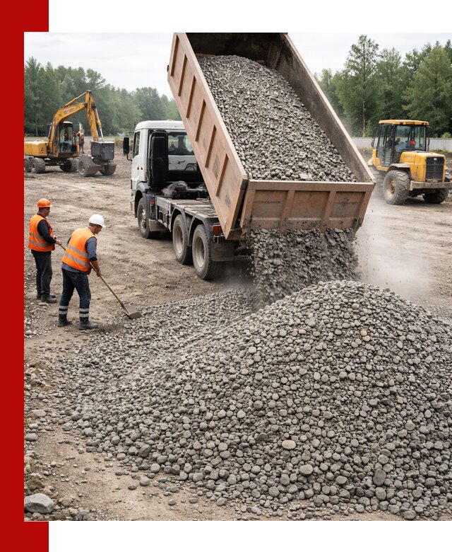 Доставка гравия фракции 40-70 в Шатуре оптом и в розницу