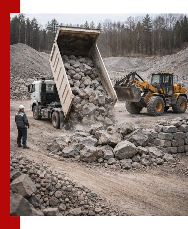 Доставка и продажа бутового гранитного камня в Шатуре