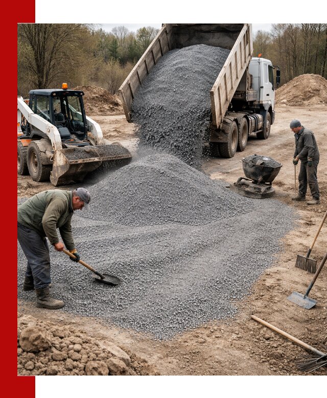 Отсев для подсыпки в Шатуре — доставка и подсыпка на участок