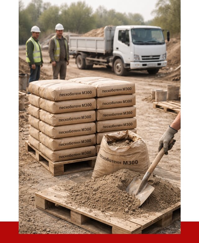 Пескобетон М300 в Шатуре с доставкой от 4763 р. за куб | ПРОНЕРУДШтр