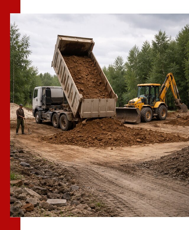 Доставка суглинка самосвалами в Шатуре подсыпка и планировка