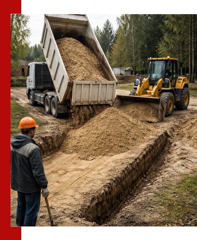 Доставка песчаного грунта в Шатуре для строительных работ