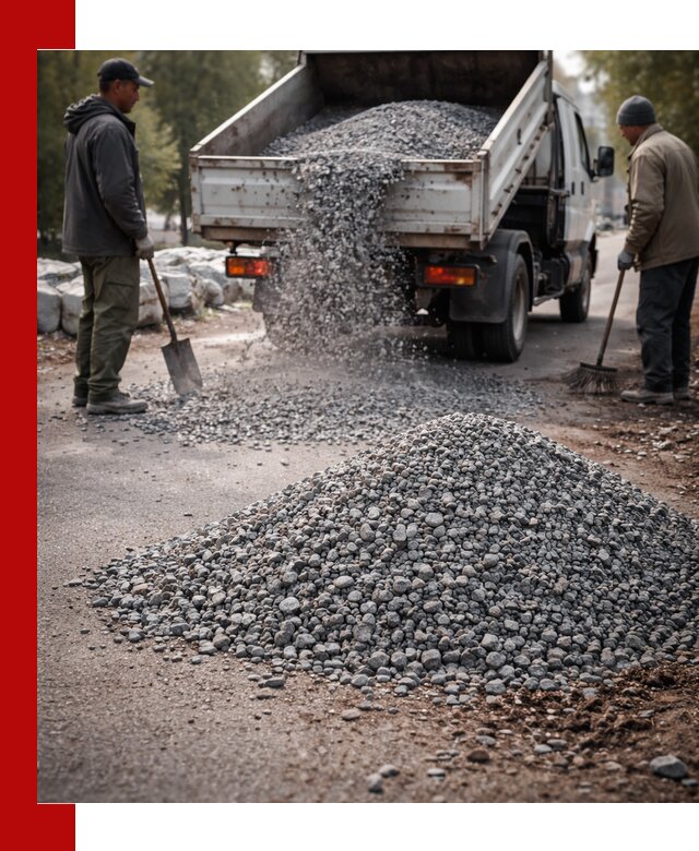 Гранитная крошка для посыпки дорог и тротуаров в Шатуре