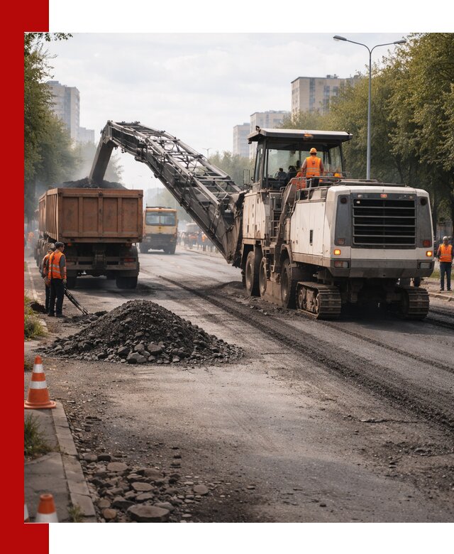 Фрезерованный асфальт в Шатуре — удаление и вывоз старого покрытия