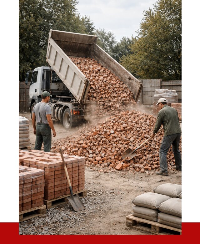 Бой кирпича в Шатуре с доставкой от 4302 руб/куб | ПРОНЕРУДШтр