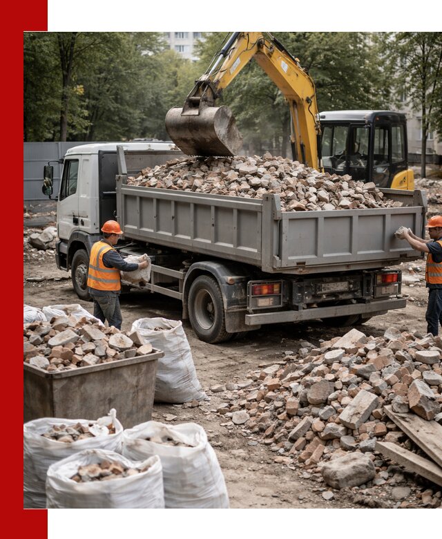 Вывоз строительного мусора в Шатуре с самосвалами и контейнерами
