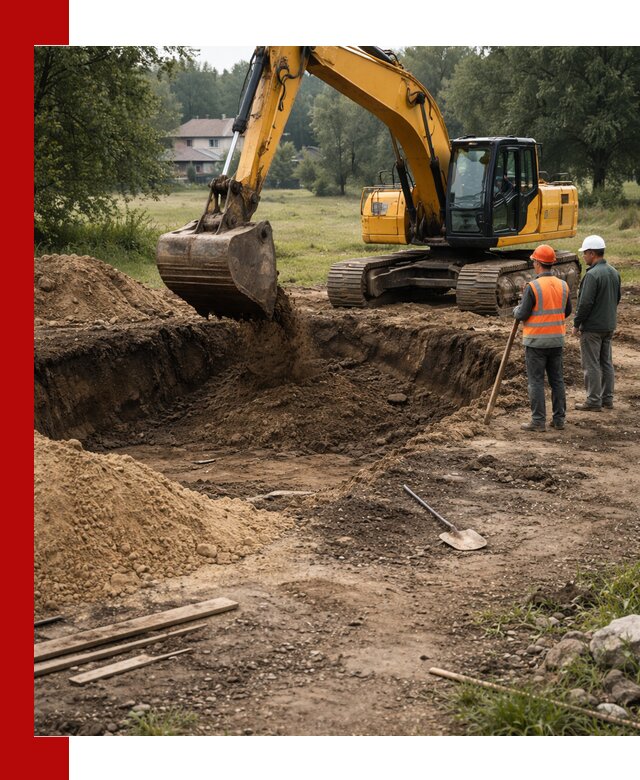 Рытье котлована под фундамент в Шатуре (быстро и недорого)